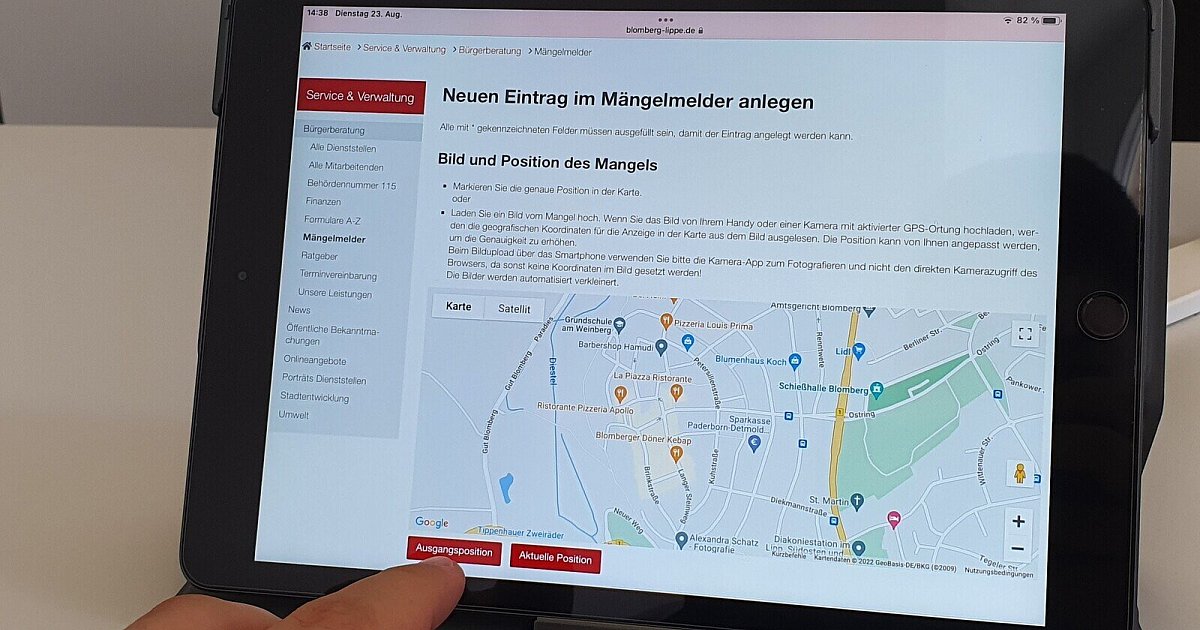 Die Stadt Blomberg startet digital durch Lokale Nachrichten aus
