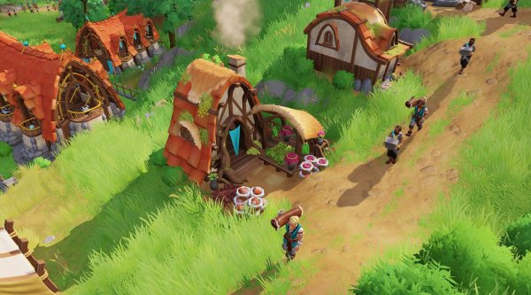 Ob mit Tuch oder Nahrungsmitteln: In «Pioneers of Pagonia» wird friedlicher Handel betrieben und kein Krieg geführt. - © Envision Entertainment/dpa-tmn