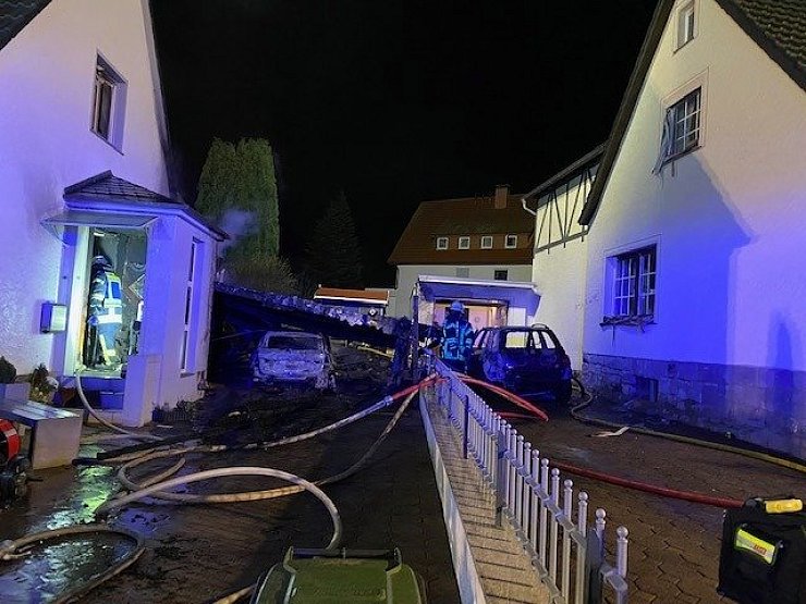 So sah die Brandstelle nachher aus. - © Freiwillige Feuerwehr Blomberg