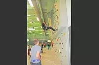 Klettern in der Sporthalle des DBB. - © Vera Gerstendorf-Welle