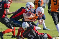 Eindrücke von der U19-Begegnung zwischen den TuS Kachtenhausen White Hawks und der SG Hamm Aces/Sauerland Mustangs. Die White Hawks siegen 40:0. - © EGON PENNER