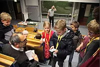 Rund 70 Nachwuchsstudenten nahmen an der vierten Vorlesung der LZ-Kinderuni zum Thema: "Mobile Medien - wie die Apps aufs Handy kommen" teil. - &copy; Bernhard Preu&szlig;