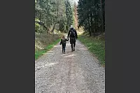 Lippes W&auml;lder bieten gro&szlig;en und kleinen Wanderern viel Abwechslung: Dieter und Anni Fiz laufen auf dem Hermannsweg. - &copy; Delia Fiz