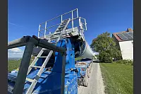 Die Rotorblätter werden angeliefert. - © Silke Buhrmester