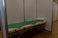 So sieht es im Impfzentrum Lippe aus. - © Jannik Stodiek