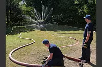 Der Lippische Feuerwehrverband feiert sein 150-jähriges Bestehen mit einem Familientag am Feuerwehrausbildungszentrum Brake mit dem Team vom Vegetationsbrandmodul "Phoenix" zur Bekämpfung von Wald- und Flächenbränden. - © Thomas Krügler
