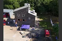 Der Lippische Feuerwehrverband feiert sein 150-jähriges Bestehen mit einem Familientag am Feuerwehrausbildungszentrum Brake. Der 30 Meter hohe Feuerwehrturm, in dem die Löschschläuche nach dem Einsatz getrocknet werden, bietet einen exklusiven Ausblick. - © Thomas Krügler