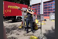 Der Lippische Feuerwehrverband feiert sein 150-jähriges Bestehen mit einem Familientag am Feuerwehrausbildungszentrum Brake mit dem Team vom Vegetationsbrandmodul "Phoenix" zur Bekämpfung von Wald- und Flächenbränden. - © Thomas Krügler