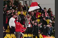 Pr&auml;chtige Stimmung herrschte im Fanblock des FC Augustdorf. - &copy; J&ouml;rg Hagemann