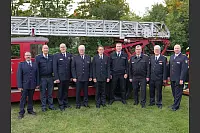 150 Jahre Lippischer Feuerwehrverband: Vor dem historischen Feuerwehrauto von 1935 auf dem Gelände der Brauerei Strate - © Thomas Krügler