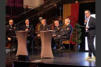 Talkrunde mit dem Chronikteam unter der Moderation von Markus Knoblich (rechts). - © Thomas Krügler