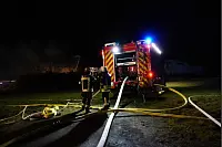 Die Feuerwehr rückte zu einem Großbrand in Bielefeld-Altenhagen aus. - © Paul Brinkmann