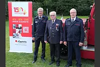 150 Jahre Lippischer Feuerwehrverband: Udo Knaup, Ekkehard Bihler und Dieter Batzer aus Kalletal - © Thomas Krügler