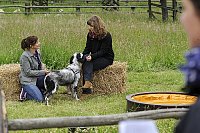 Am Haus Meise im LWL-Freilichtmuseum Detmold zeichnete das WDR-Team um Moderatorin Simone Sombecki (l.) zwei Sendungen von "Tiere suchen ein Zuhause" auf. - © Foto: LWL/Klein