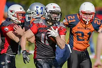 Eindrücke von der U19-Begegnung zwischen den TuS Kachtenhausen White Hawks und der SG Hamm Aces/Sauerland Mustangs. Die White Hawks siegen 40:0. - © EGON PENNER