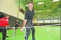 Klettern in der Sporthalle des DBB. - © Vera Gerstendorf-Welle
