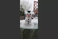 Dieser Schneemann hat sich in Lemgo-Brake portr&auml;tieren lassen. - &copy; Klaus-Dieter Martin