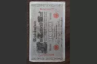 Vorderseite einer Reichsbanknote im Wert von tausend Mark von 1910. - © Foto: Köhring
