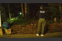 Am Mittwochabend sind zahlreiche Streifenwagen und Rettungswagen in den Ortsteil Windfl&ouml;te geeilt. Der Tatverd&auml;chtige ist fl&uuml;chtig, ein Polizeihund entdeckt eine Pistole. - &copy; Paul Brinkmann