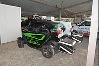 WAVE-TROPHY 2016 - Größte E-Automobilrallye tankt in Dörentrup auf.
Weltrekord mit den meisten zeitgleich aufgeladenen Elektrofahrzeugen mit erneuerbaren Energien geschafft. Viele verschiedene E-Fahrzeuge wurden präsentiert. - © Tanja Watermann