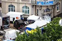 Der Rathausplatz während der Lidl Deutschland-Tour von oben. - © Daniel Salmon