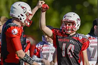 Eindrücke von der U19-Begegnung zwischen den TuS Kachtenhausen White Hawks und der SG Hamm Aces/Sauerland Mustangs. Die White Hawks siegen 40:0. - © EGON PENNER