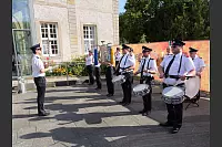 150 Jahre Lippischer Feuerwehrverband: Spielmannszug Lage-Detmold vor der Stadthalle Detmold - © Thomas Krügler