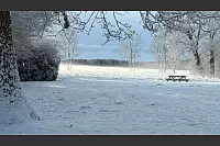 So sch&ouml;n kann der Blick aus dem Wohnzimmerfenster im Winter sein. - &copy; Silke Belau