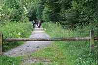 Hier geht es zu den Externsteinen. Für Autos ist die Durchfahrt verboten. - © Freya Köhring