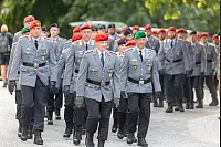 Ministerpräsident verleiht auf dem Schloßplatz der Panzerbrigade 21 „Lipperland“ der Bundeswehr das Fahnenband des Landes Nordrhein-Westfalen. - © Jannik Stodiek