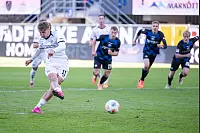 18.10.2025, Fussball, 2.Liga, Saison 2024/2025, SC Paderborn 07 - DSC Arminia Bielefeld, Joel Grodowski (DSC Arminia Bielefeld) erzielt das Tor zum 0:1,
Foto: Teresa Kroeger - © Teresa Kroeger