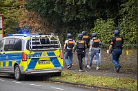 Wegen eines Messerangriffs auf eine Schülerin war die Polizei am Paderborner Westfalen-Kolleg im Großeinsatz. - © Niklas Tüns