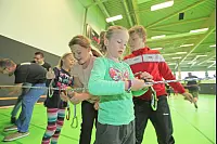 Klettern in der Sporthalle des DBB. - © Vera Gerstendorf-Welle