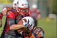 Eindrücke von der U19-Begegnung zwischen den TuS Kachtenhausen White Hawks und der SG Hamm Aces/Sauerland Mustangs. Die White Hawks siegen 40:0. - © EGON PENNER