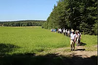 Am ersten Tag ging es für die 17-köpfige Wandergruppe von Horn-Bad Meinberg nach Bad Driburg. - © Niklas Böhmer