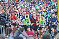 Mehr als 7.000 L&auml;ufer starteten zum 45. Hermannslauf am Hermannsdenkmal in Detmold. - &copy; Sarah Jonek