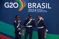 Vorbereitungen zum G20-Gipfel in Brasilien. - © Eraldo Peres/AP