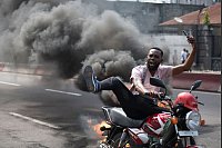 Protest im Kongo - © Samy Ntumba Shambuyi/AP/dpa