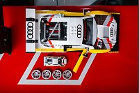 Große und kleine Ringe: Im Set zum Audi R8 LMS aus rund 820 Teilen für rund 50 Euro Liste legt Mattel auch noch einen kleinen Flitzer im Hot-Wheels-Maßstab bei. - © Audi AG/dpa-tmn