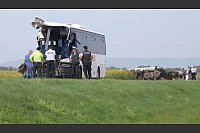 Der Linienbus war auf einer Regionalverbindung in der Ostslowakei unterwegs. - © František Iván/TASR/dpa