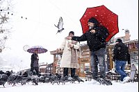 Winterwetter in Bosnien-Herzegowina - © Armin Durgut/AP/dpa
