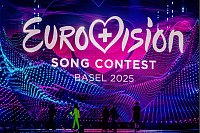 Die Bühne nach dem ersten Halbfinale des 69. Eurovision Song Contest in der Arena St. Jakobshalle. - © Jens Büttner/dpa