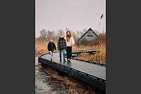 Wandern durch den Nationalpark Nieuw Land: Am Besucherzentrum Oostvaardersplasseen geht es auf Stegen los. - © Schokker Fotografie/Visit Flevoland/dpa-tmn