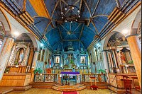 Gew&ouml;lbe in Schiffsbauweise: Blick in die ebenfalls zum Unesco-Erbe z&auml;hlende Holzkirche von Achao auf der Insel Quinchao. - &copy; Oliver Gerhard/dpa-tmn