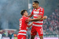 Danilho Doekhi traf doppelt für Union (r.). - © Andreas Gora/dpa