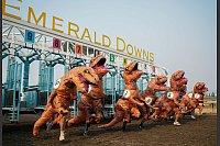 Teilnehmer verlassen die Startbox f&uuml;r das Meisterschaftsrennen bei den T-Rex World Championship Races in Emerald Downs. - &copy; Lindsey Wasson/AP