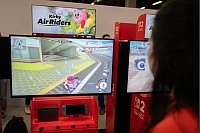 «Kirby Air Riders» auf der Switch 2. Inspiriert ist das Rennspiel vom Gamecube-Klassiker «Kirby Air Ride». - © Nico Tapia/dpa-tmn
