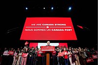 Der kanadische Premierminister Mark Carney spricht nach dem Wahlsieg der Liberalen Partei bei den Wahlen in Ottawa. - © Justin Tang/The Canadian Press/AP/dpa