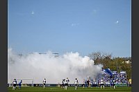 Magdeburgs Fans brannten im Donaustadion Pyrotechnik ab. - © Harry Langer/dpa