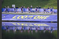 Beton statt Schnee: Biathlon im Münchner Olympiapark. - © Sven Hoppe/dpa